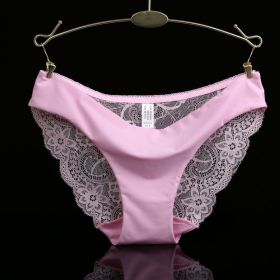 Lace ladies low waist briefs (Option: Light Pink-M)