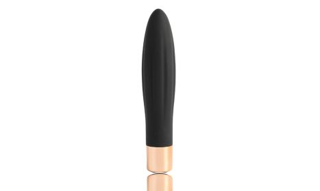 Rechargeable Clit Vibrator Wand Massager 7 Speeds G-Spot Quiet Vibrator Dildo (Color: Black)