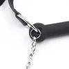 Bondage Silicone Dog Bone Ball Gag,Leash Chain Attached,Puppy Play Mouth Stuffed Stick Restraint Gag Slave Roleplay Sex Toy